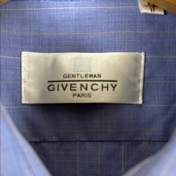 Givenchy Men's Blue Dress Shirt Classic Button-Down Size US Neck 17 - Picture 3 of 8